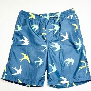 Gap Teen Boy’s Blue Bird Print Swim Trunks Size XXXL